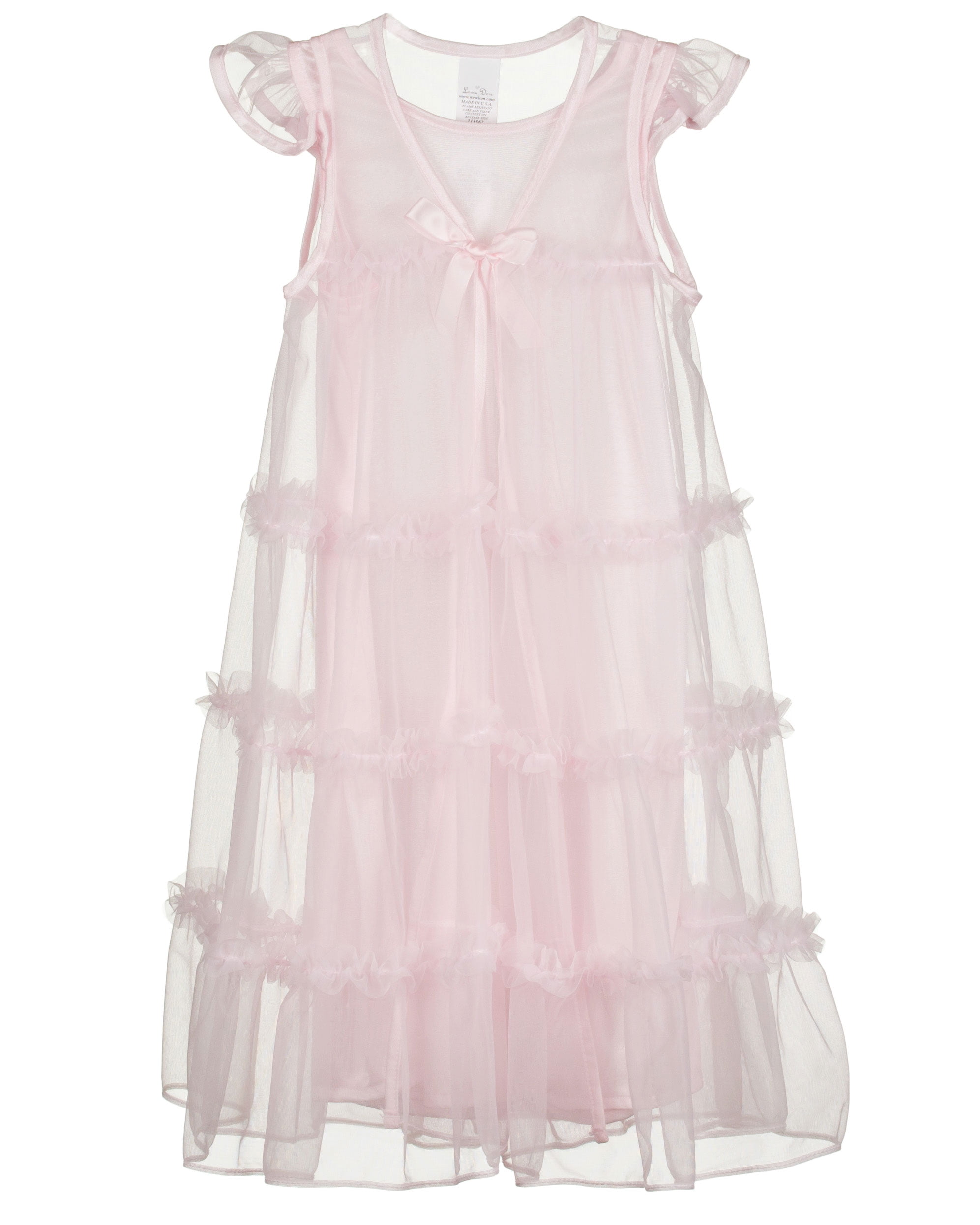 Laura Dare Princess Peignoir Night Gown and Robe Set, (2T - 14 ...