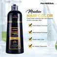 thumbnail image 5 of PAREESA Dark Brown Hair Dye Shampoo 3 in 1 for Gray Hair - Hair Color Shampoo for Women & Men 500ML, 5 of 8