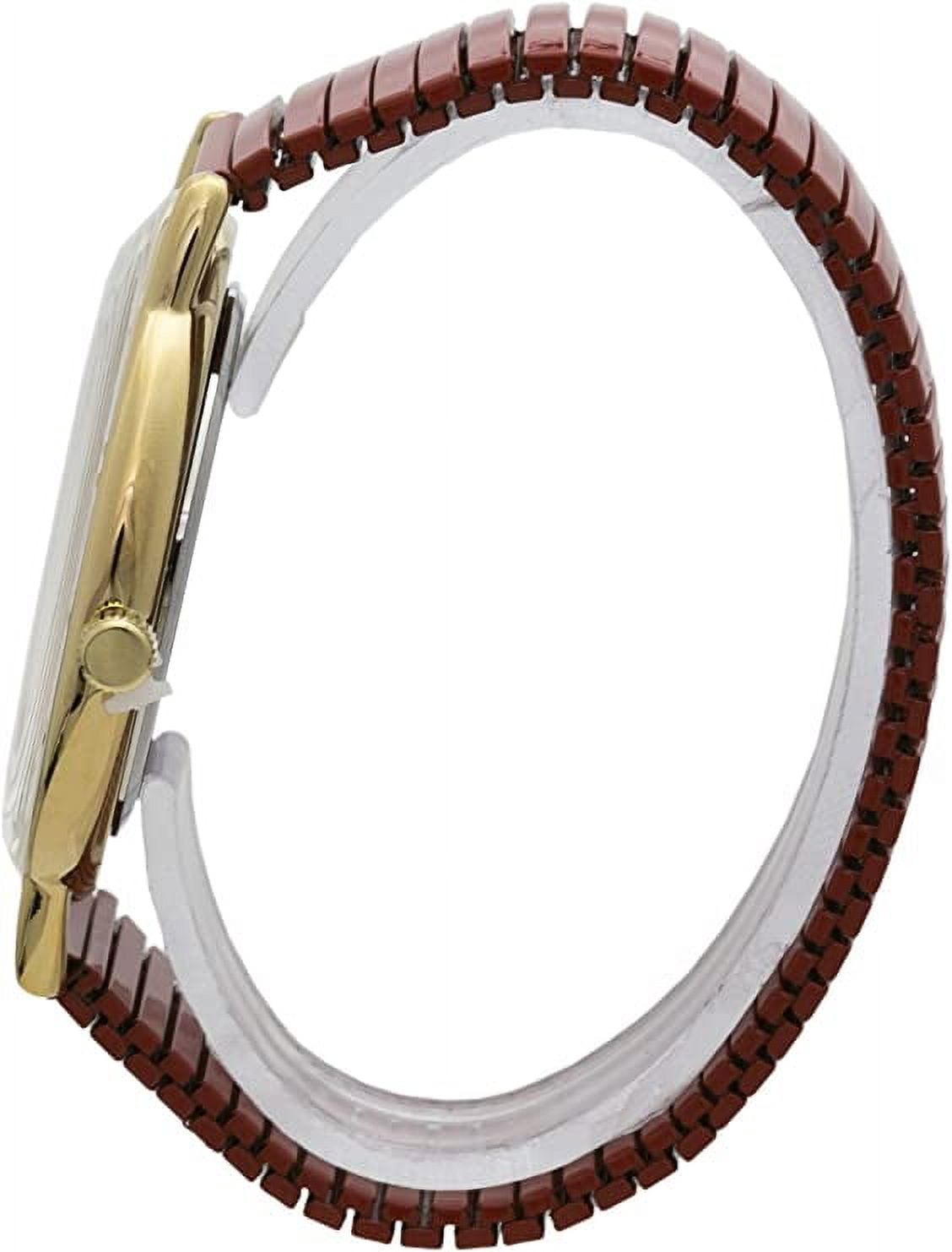 Blekon Original Women Super Large 43mm White Face Stainless Steel Stretch Band Watch Analog Display