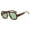 Dark Green, variant on Classic Round Retro Sunglasses for Women and Men with Large Frame Protective Eyewear Gold