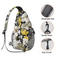 thumbnail image 2 of Aesthetic Floral Design Sling Bag Retro Crossbody Chest Pack with Anti-Theft Pockets, Versatile Wear Small Floral Daypack for Travel, Biking, Outdoor Adventures, 2 of 2