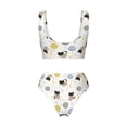 thumbnail image 6 of Rocae Cute Cat for Bikini Set for Women Two Piece Sexy High Swimsuits Split Crossover Bikini Medium, 6 of 9