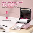 thumbnail image 5 of Impresora térmica de etiquetas Bluetooth 4x6 - D450BT. Impresora de etiquetas de envío para pequeñas empresas, paquetes de envío, oficina, hogar. Compatible con eBay, USPS, Shopify y Amazon., 5 of 5