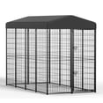 thumbnail image 6 of Vipuse 8' x 4' x 6' Large Dog Kennel with UV-Resistant Waterproof Roof, Heavy Duty Metal Dog Cage Crate for Indoor or Outdoor ﻿, 6 of 9