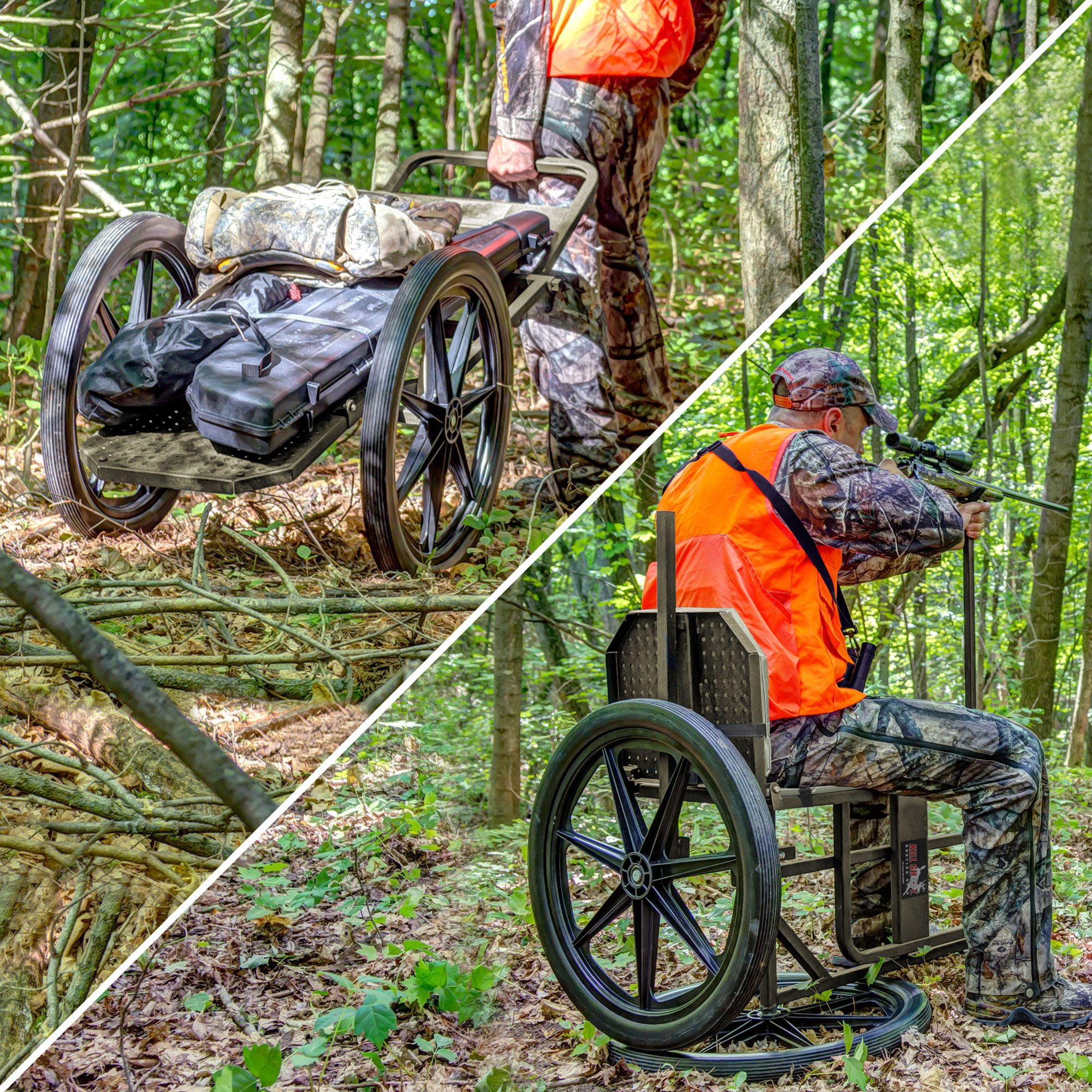 3-in-1 Hunting Chair, Game Cart, and Shooting Rest, The Throne by Kill Shot