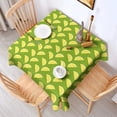 thumbnail image 2 of Yellow Lemon Fruit Slices Green Pattern Square Tablecloth,Waterproof Square Table Cover,Wipeable Spillproof Washable Table Cover for Home Kitchen Party Decor 60"x60"(152x152cm), 2 of 6