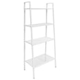 thumbnail image 1 of vidaXL Adult 4-Tier Ladder Bookcase and Book Shelf Metal White, 1 of 5
