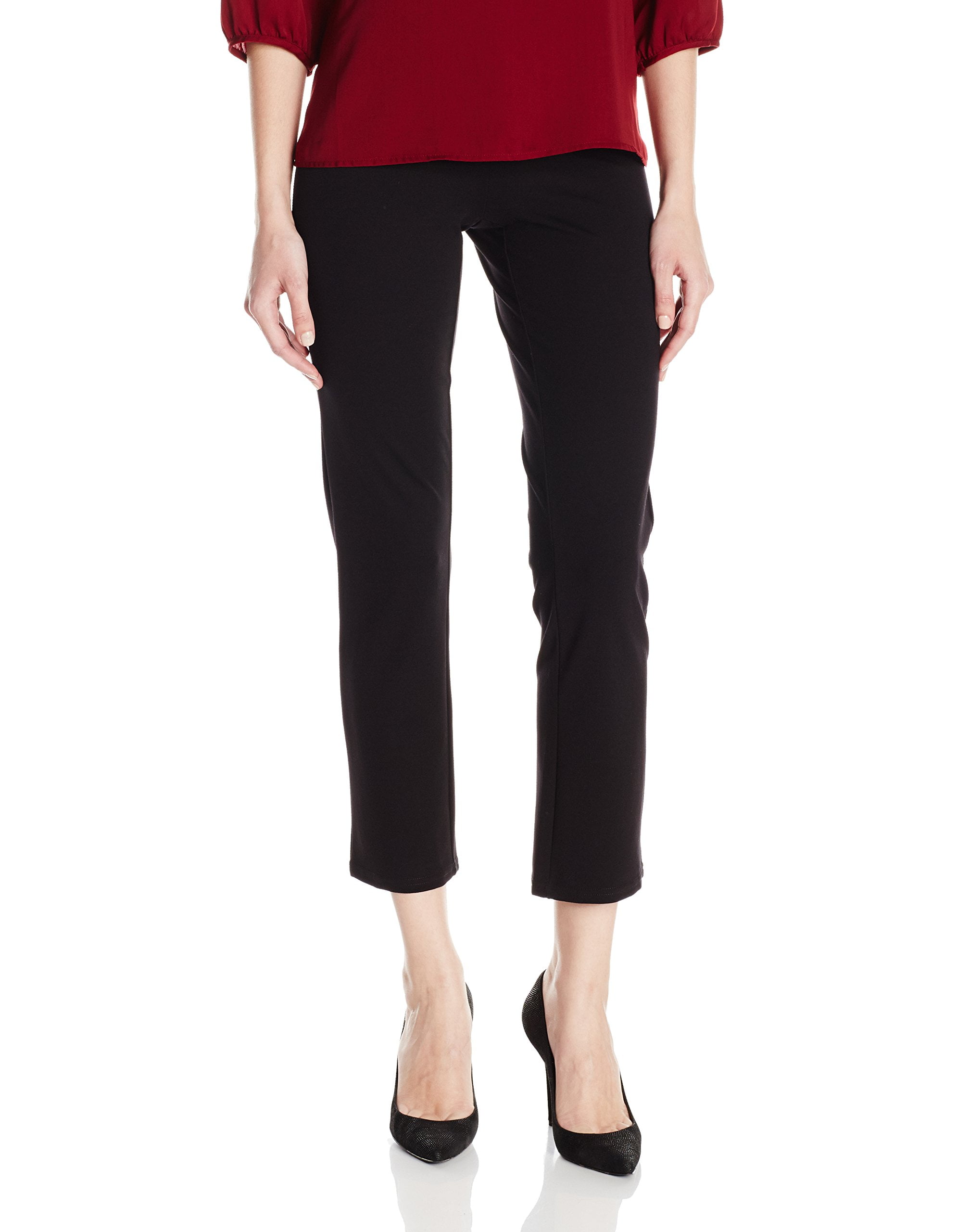 Hue Hue NEW Deep Black Women's Size XL Pull On Cropped Stretch Pants