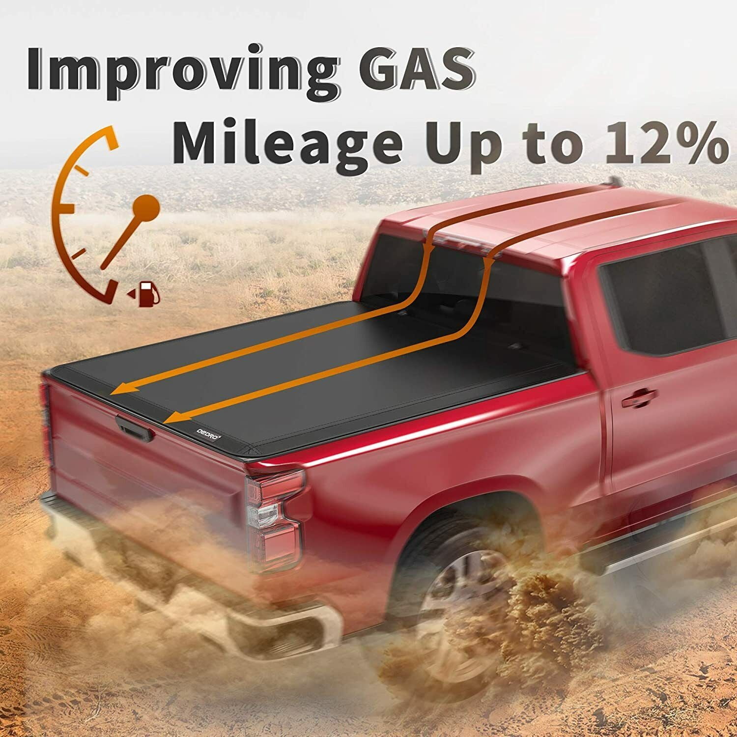 RVNI 5.6 ft BedSoft Roll Up Truck Bed Tonneau Cover for 19 20 2021 2022 2023 Dodge Ram 1500
