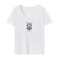 thumbnail image 1 of Camiseta para mujer verano cuello redondo camisa para caminar deportes regalo del día de San Valentín M, 1 of 7