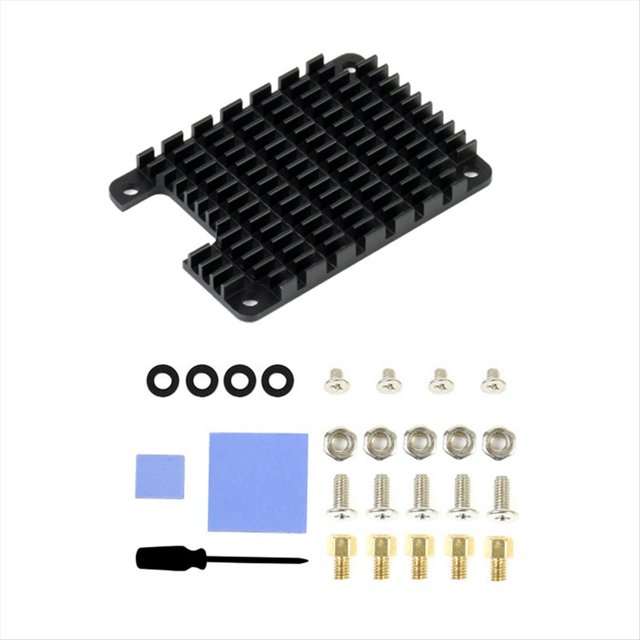 Disipador Térmico de Aluminio CM4 Dedicado para el Módulo de Cómputo 4 de para con Almohadillas Térmicas y Refrigeración Pasiva para la Placa CM4.