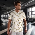 thumbnail image 3 of Wukai Cartoon Snake Print Men's Short-Sleeved Mesh T-Shirt,Quick-Dry Short Sleeve Workout T-Shirt-, 3 of 8