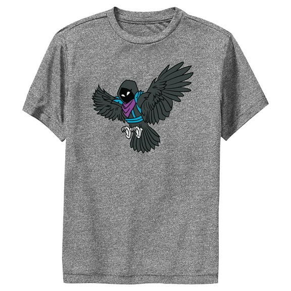 Boy's Fortnite Raven Attack  Performance Graphic Tee Charcoal Heather Large