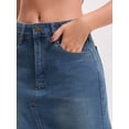 thumbnail image 5 of DARING DIVA Women's Durable Denim Skirt A-Line Midi Jean Skirts Small Vintage Blue, 5 of 7
