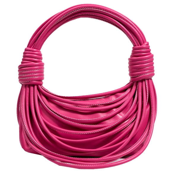 Bolsos personalizados con diseño de cordón de espagueti para mujer, modernos bolsos cruzados de un solo hombroRojo rosa