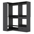 thumbnail image 2 of Homieasy Corner Closet System, 55''L x 34''W Corner Closet Organizer with 3 Hanging Rods, Drawer, Pant Rack, and Shoe Rack, Sturdy and Easy Assembly, Black, 2 of 5