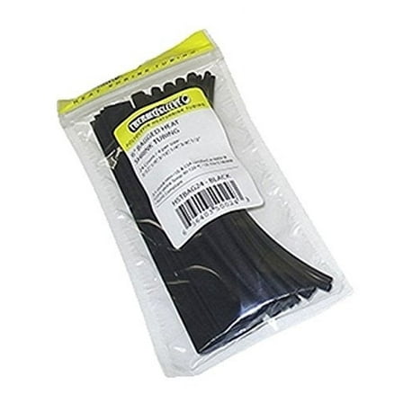 Thermosleeve 10pc - 1/8" x 6" Pre-Cut Black Heat Shrink Kit
