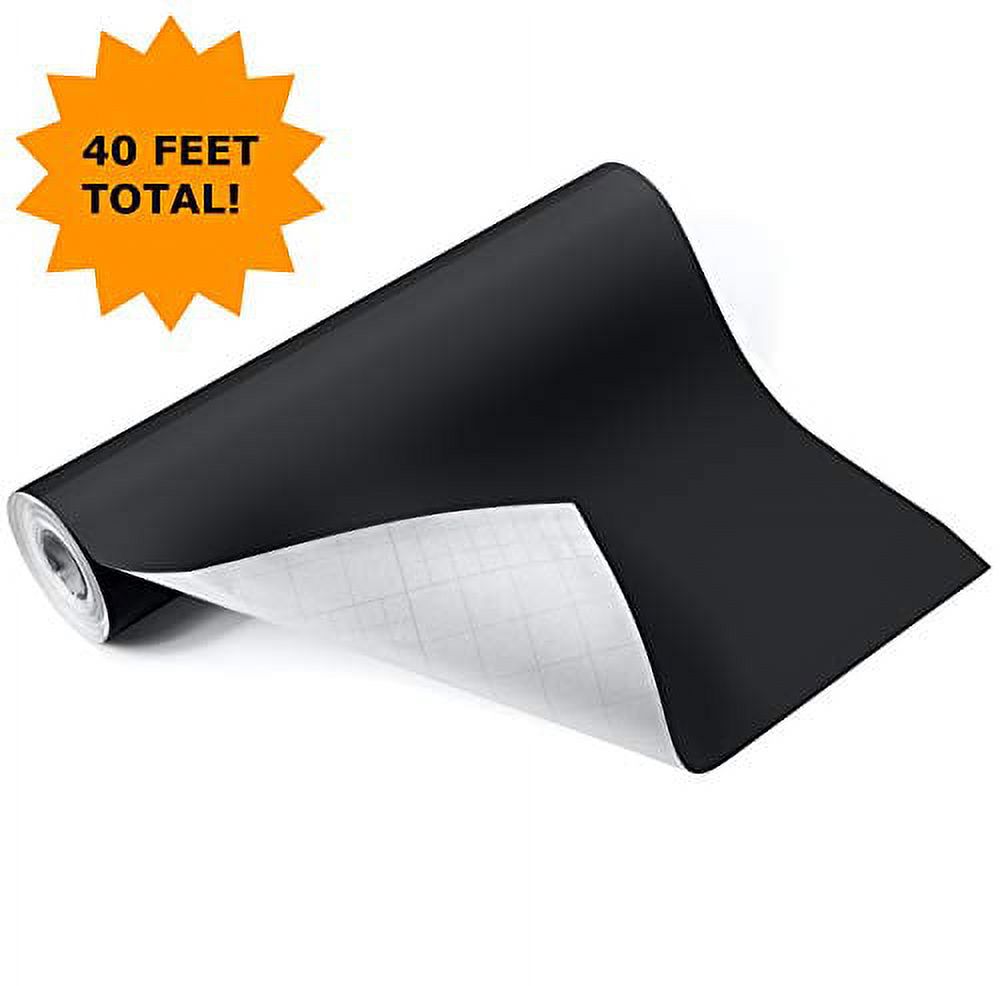 Adhesive Glossy Black Vinyl Roll - HUGE Glossy Adhesive Permanent Black  Vinyl Rolls - 12?x40FT Black Vinyl Sheets are The BEST Vynil - EZ Craft USA  Black Vinyl Wrap Works with Cricut