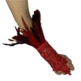 thumbnail image 2 of WHEANG Lace Decor Single Glove for Women Men Soft & Stretchy Comfort Lace Gloves Women's Fingerless Gloves Elegant Gown Accessories Fingerless Gloves for Performance Wine Summer Sales Under $2, 2 of 4