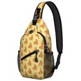 thumbnail image 1 of Pizza Party Time Fun Delicious Pizza Cartoon Foodie Lightweight Crossbody Sling Bag Multipurpose, 1 of 6
