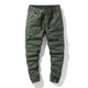 thumbnail image 1 of Pantalones largos de moda para hombre, casuales, de color sólido, cargo, con bolsillos y cremallera, cintura elástica, pantalones largos de algodón para hombre., 1 of 3