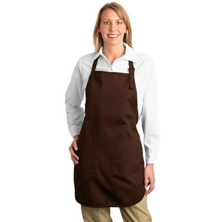 Long Bean - Port Authority A500 Long Professional Apron - Coffee Bean - OSFA