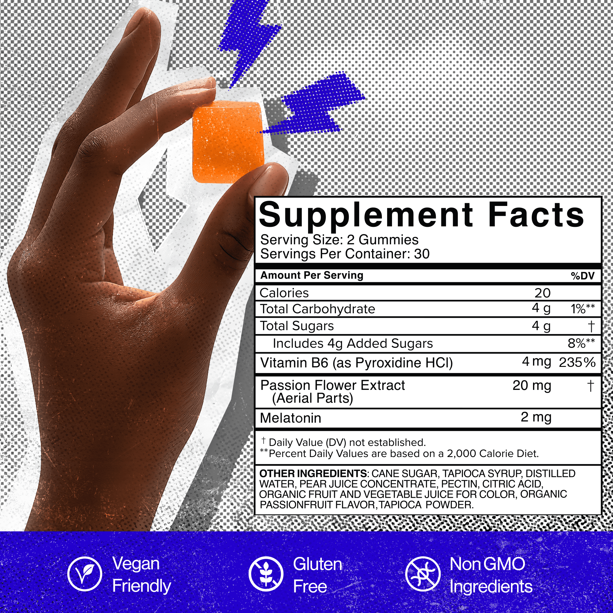 SAM+LEO Sleep Gummies for Kids & Teens with Melatonin, Passion Flower & Vitamin B6 - Gentle Sleep Aid Gummies for Restful Sleep