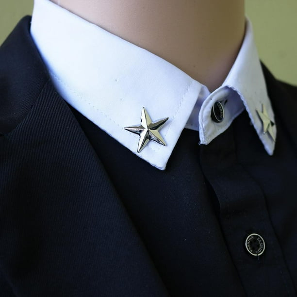 Fancy Alloy 3D 5 Brooch Lapel Shirt Collar Pin Walmart