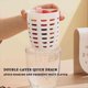 thumbnail image 2 of Vaso de Fruta de 650 Ml con Colador, A Prueba de Fugas, Recipiente Portátil para Ensaladas con Tenedor Incluido, Caja de Ensalada Sellada A Prueba de Fugas, Color Rosa., 2 of 5