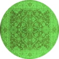 thumbnail image 1 of Ahgly Company Indoor Round Oriental Green Traditional Area Rugs, 3' Round, 1 of 4