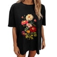 thumbnail image 3 of Drses Wildflowers Shirt for Women Oversized Floral Loose T Shirts Graphic Tees Flower Plant Shirts Womens Tops, 3 of 9