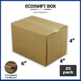 thumbnail image 2 of EcoSwift Brand Premium 6x4x4 Cardboard Boxes Mailing Packing Shipping Box Corrugated Carton 23 ECT, 6"x4"x4", Brown, 25-Pack, 2 of 5