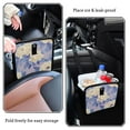 thumbnail image 4 of Qxltty Beige Peony Car Dumpster Collapsible Rear Seat Suspension Trash for Front Seat Center Console in Vehicle, 4 of 8