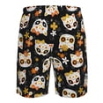 thumbnail image 6 of Kdxio Cat Skulls and Flowers Pattern Mens Casual Shorts - Drawstring Summer Beach Sports Shorts for Men, 6 of 9