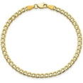 thumbnail image 4 of 10k Yellow Gold 3.6mm Semi-Solid Curb Link Chain - 9" Bracelet, 4 of 8