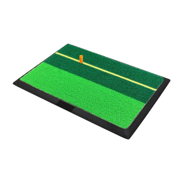 harper Golf Hitting Mat Anti Slip Two Color Turf Golf Accessories for Practice Chipping Yellow Line
