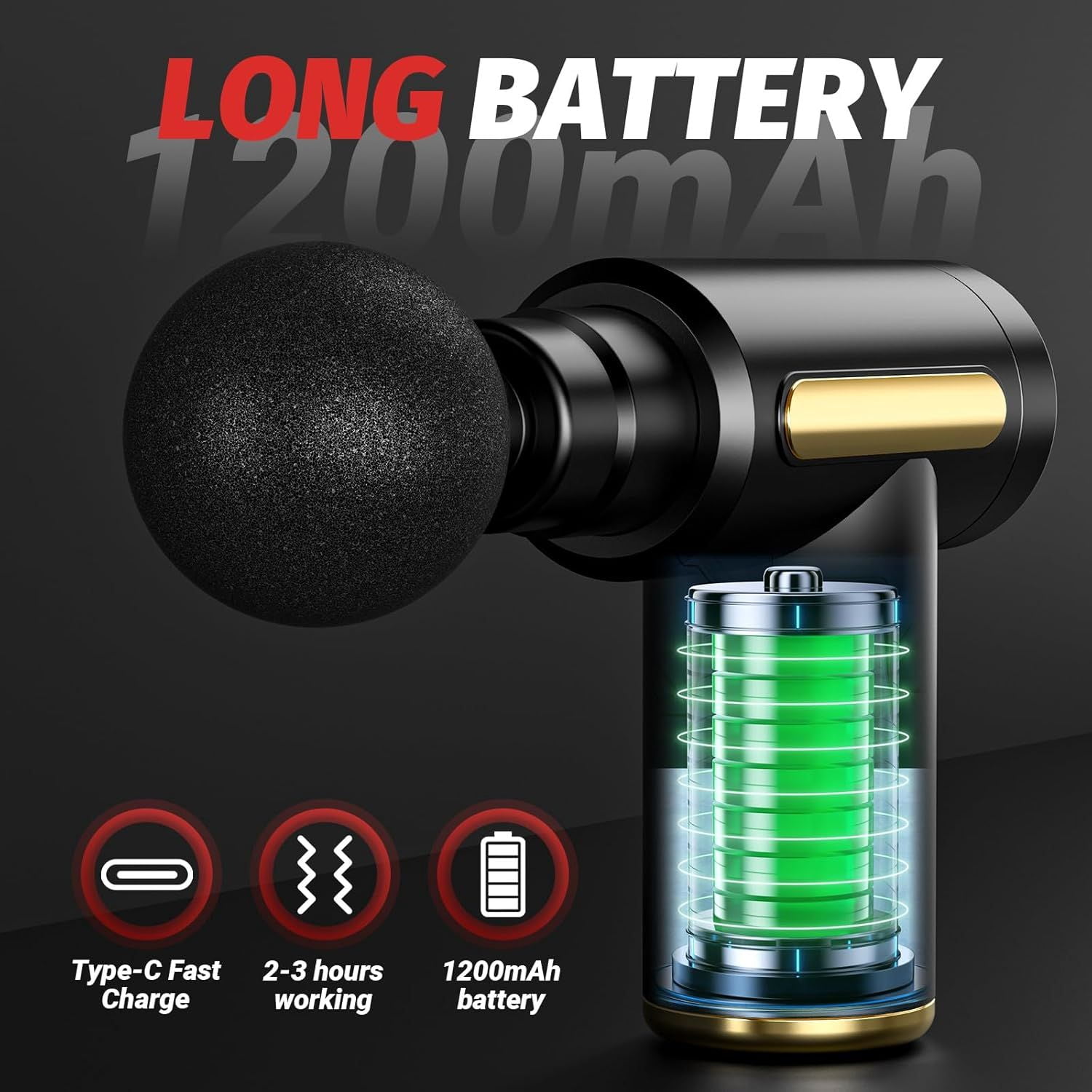 Massage Gun, Small Travel Tool, Massage Gun Deep Tissue,Percussion Handheld Portable Muscle Massager Tool for Full Body Pain Relief, Ideal Gifts for Men, Women