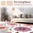 thumbnail image 2 of ODIKA 5' x 7' Machine Washable Non-Slip Area Rug, Floral Flower High Traffic Rug, Pink, 444338, 2 of 7