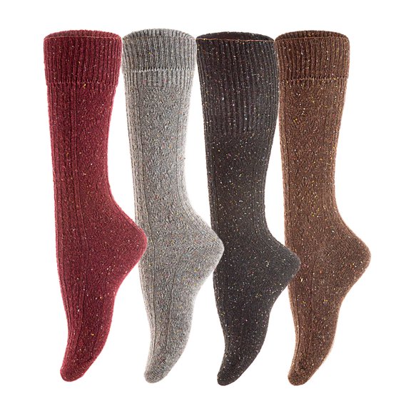 Lovely Annie Women's 4 Pairs Cute Knee High Cotton Socks.