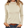 thumbnail image 2 of Long Sleeve Thermal Shirt for Women Light Fleece Tops Fall 2026 Crew Neck Casual Basic T-Shirts, 2 of 8