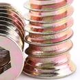 thumbnail image 4 of M Buder Tuercas De Inserción Para Madera Tornillo Acero Al Carbono Galvanizado Cabeza Hexagonal Fijación Muebles Carpintería Conector Roscado Talla M6*25mm Paquete 20 Piezas, 4 of 9