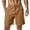 j-Brown3610, variant on LIIPEE Men Shorts Casual Solid Color Knee Length Shorts Male Stylish Buttons Shorts With Deep Pockets Spring Summer Outdoor Activities Comfortable Soft Breathable Daily Beach Shorts,Beige3410,L