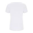thumbnail image 4 of Ecqkame Women's Basic Going Out Tops Casual Slim Short Sleeve V Neck T Shirts Solid Color Stretchy Tight Tops White XL, 4 of 5