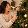 thumbnail image 7 of Tunhigl Christmas Ornament Balls, Green Hanging Tree Holiday Decor, 7 of 7