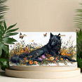 thumbnail image 6 of 1 Pcs 2D Flat License Plate Covers & Frames, Black Wolf Lying in a Flower For Decorative Front, Waterproof For Decoration Aluminum License Plate Covers & Frames Cover For Men Women, 12" X 6", 6 of 7