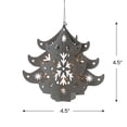 thumbnail image 5 of Northlight 4.5" Prelit Gray Cut Out Tree Christmas Ornament, 5 of 6