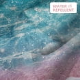 thumbnail image 4 of Beach Ocean Shower Curtains for Bathroom Decor Pink and Blue Seaside Island Coastal Shower Curtain Waterproof Polyester Fabric Shower Curtain Set with Hooks 72x72 in, 4 of 6