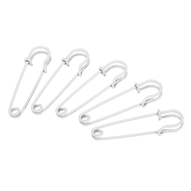 Uxcell Safety Pins 1.97 Inch Large Metal Sewing Pins White 50Pcs