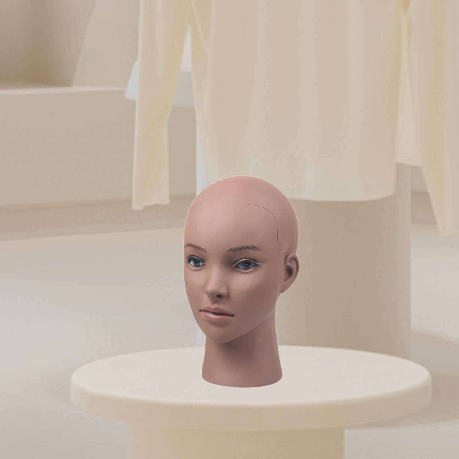 Serenable Mannequin Head,Bald Manikin Doll Head,Cosmetology Training Head for Making Styling Multipurpose Holder for Home Salon