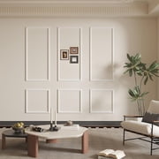 Easy4Home 6-Set Wall Molding Kit Pre-Cut Ready to Assemble Wainscoting Panels for Interior Wall Decor
